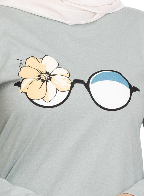 Aqua Foam Printed Long - Sleeve Design 41 - Khotwh